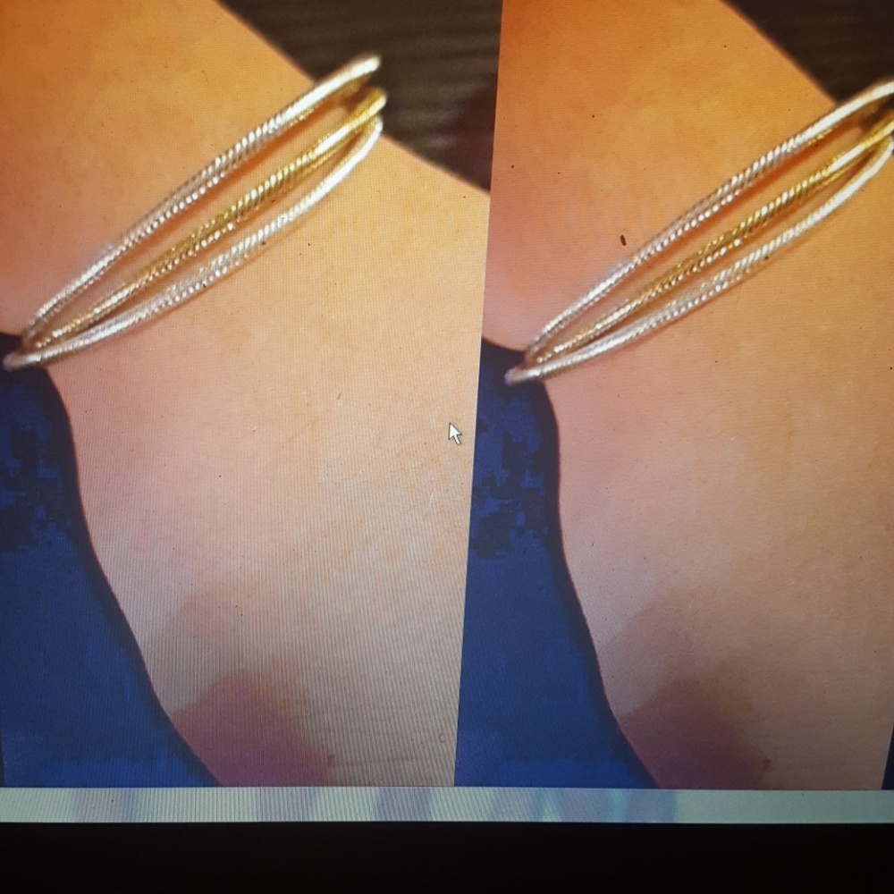 Golden silvertone QVC bracelets new